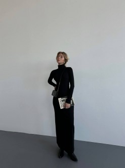 Жіноча сукня максі колір чорний р.46/48 446423