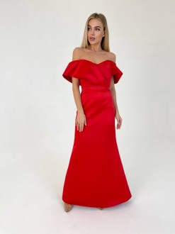 Жіноча вечірня сукня корсет червоного кольору SKL121-372848