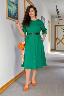 Жіноча сукня міді зеленого кольору р.42/44 439036