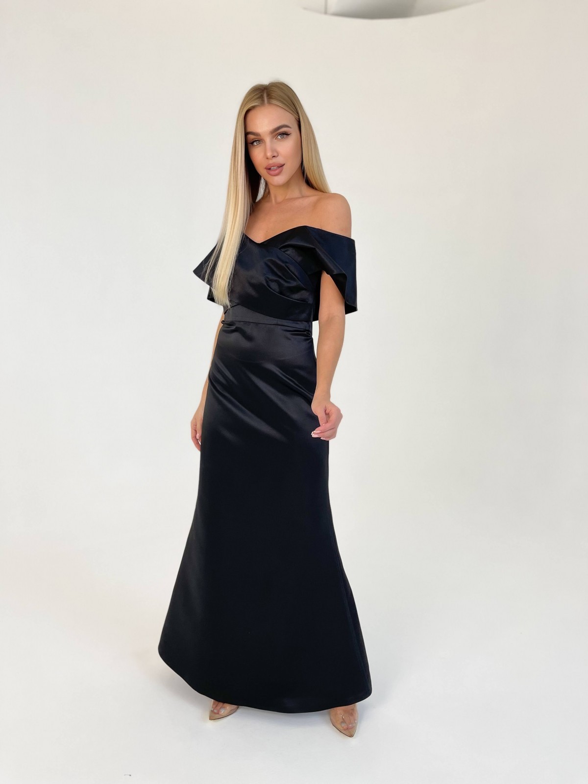 Жіноча вечірня сукня корсет чорного кольору р.XS 372847