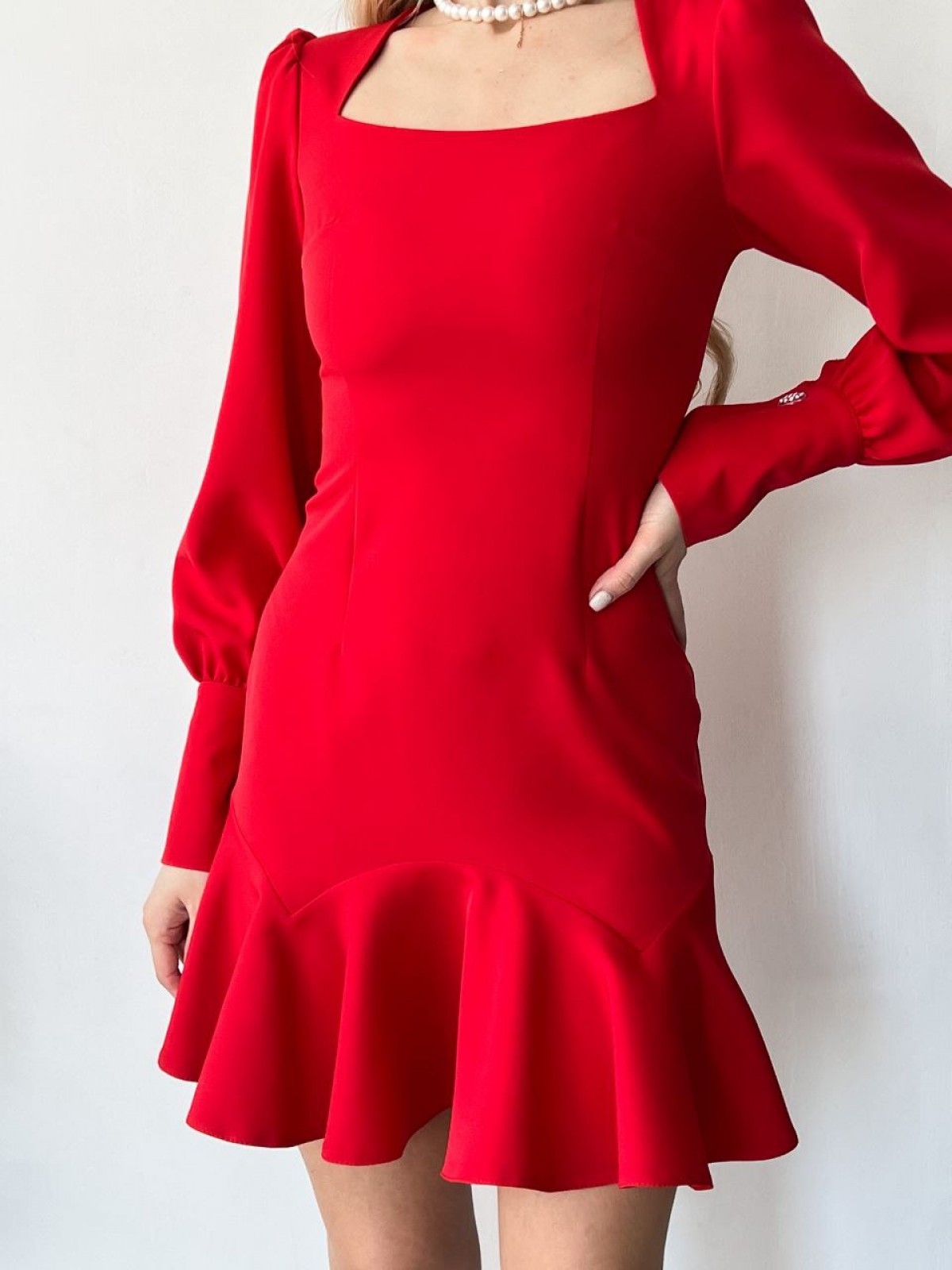 Жіноча сукня футляр червоного кольору р.L 408403
