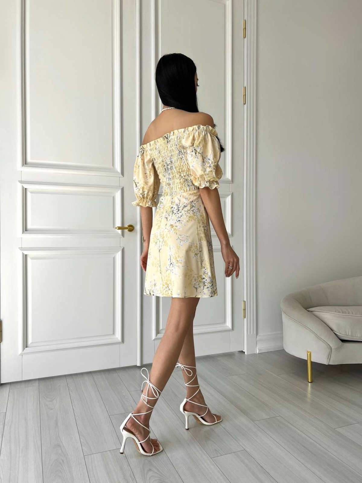 Жіноча літня сукня колір жовтий р.46 437200