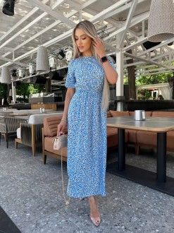 Жіноча сукня зі штапелю колір блакитний р.46/48 456271