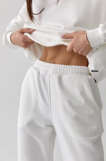 Жіночий костюм худі+джогери колір білий р.S 454291