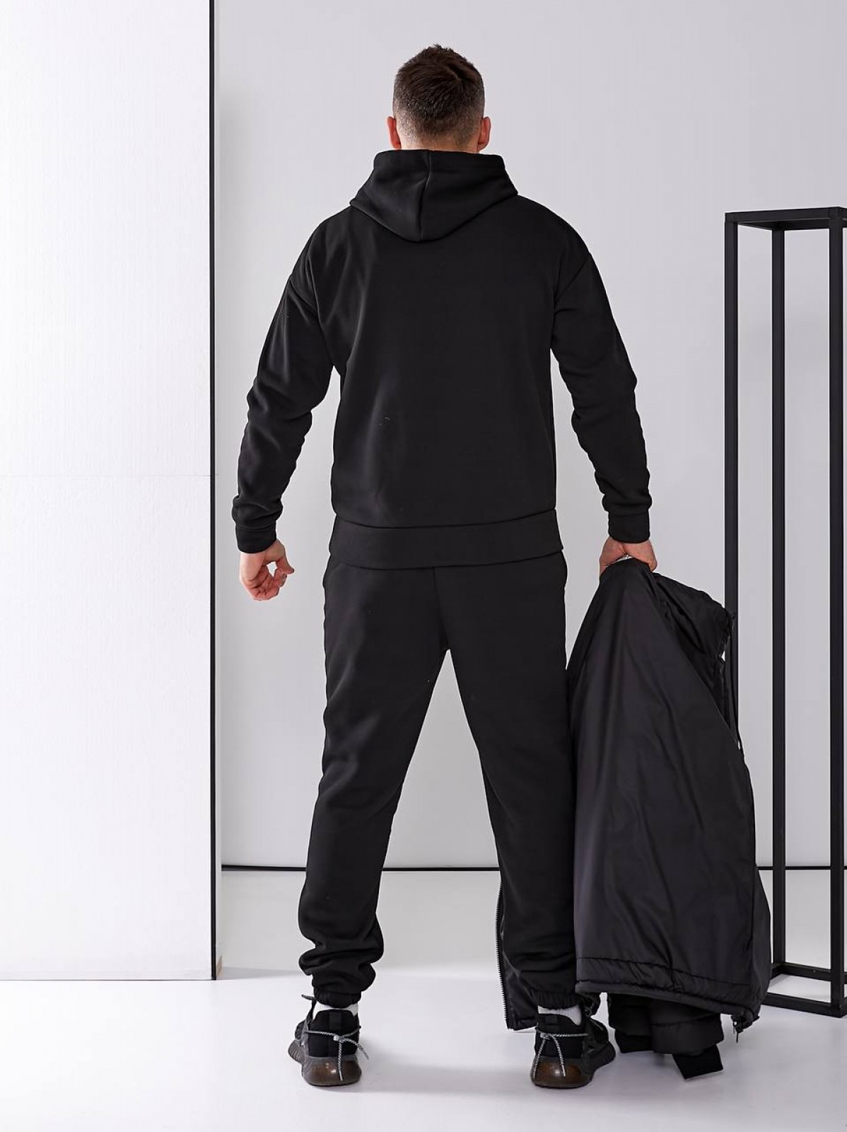Чоловічий спортивний костюм трійка колір чорний р.XL 448009