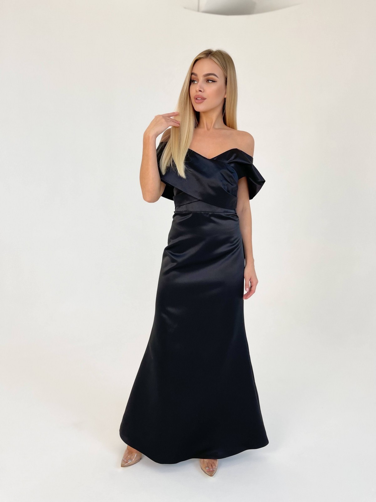 Жіноча вечірня сукня корсет чорного кольору р.XS 372847