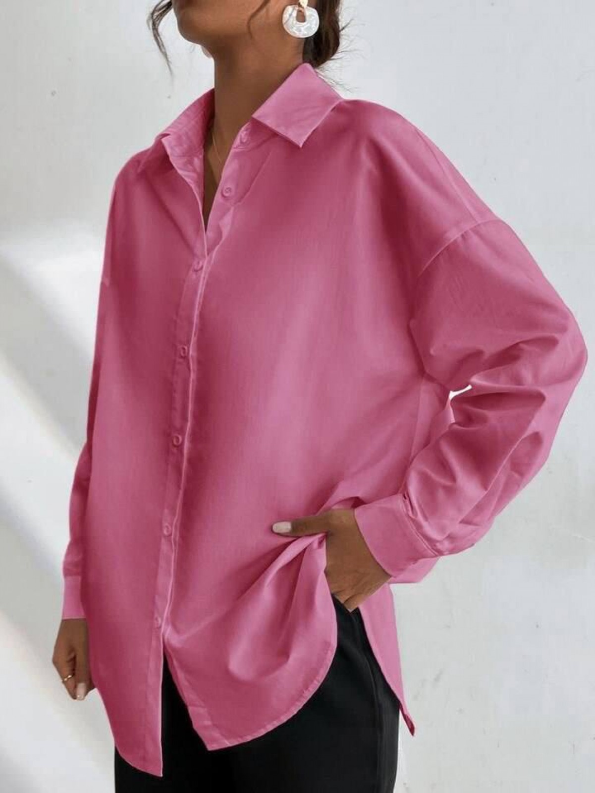 Жіноча сорочка із софту колір малина р.56/58 451262