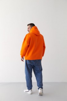 Чоловіче тепле худі колір оранж р.Oversize 447955