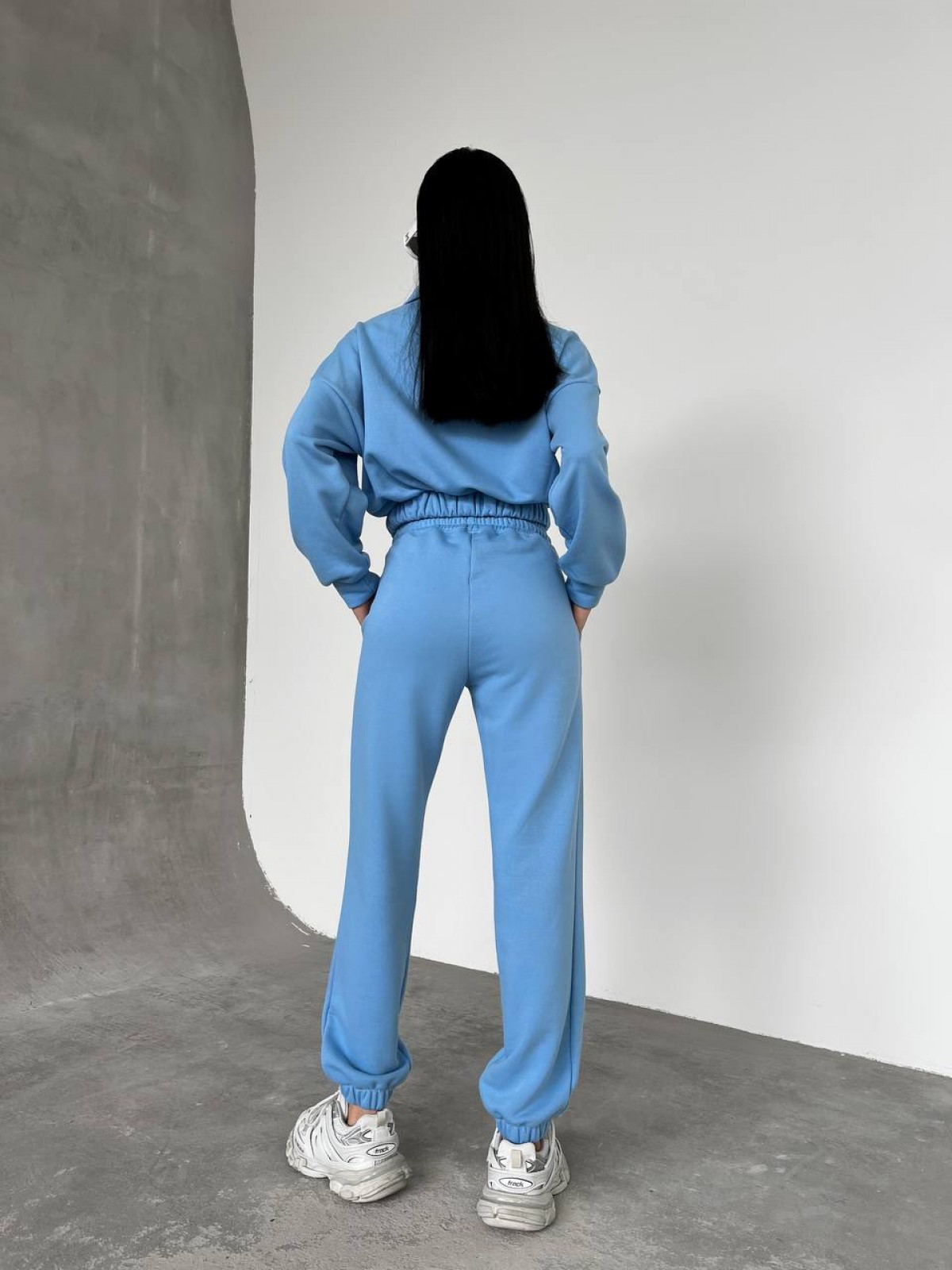 Жіночий прогулянковий костюм двійка колір блакитний р.42/44 432221