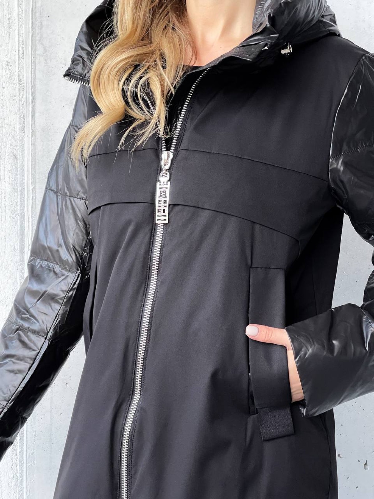 Жіночий весняне пальто колір чорний р.XXL 451074