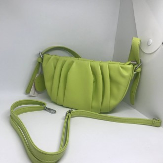 Жіноча сумочка колір насичений зелений 436731