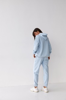 Жіночий костюм худі+джогери колір світло блакитний р.XL 454309