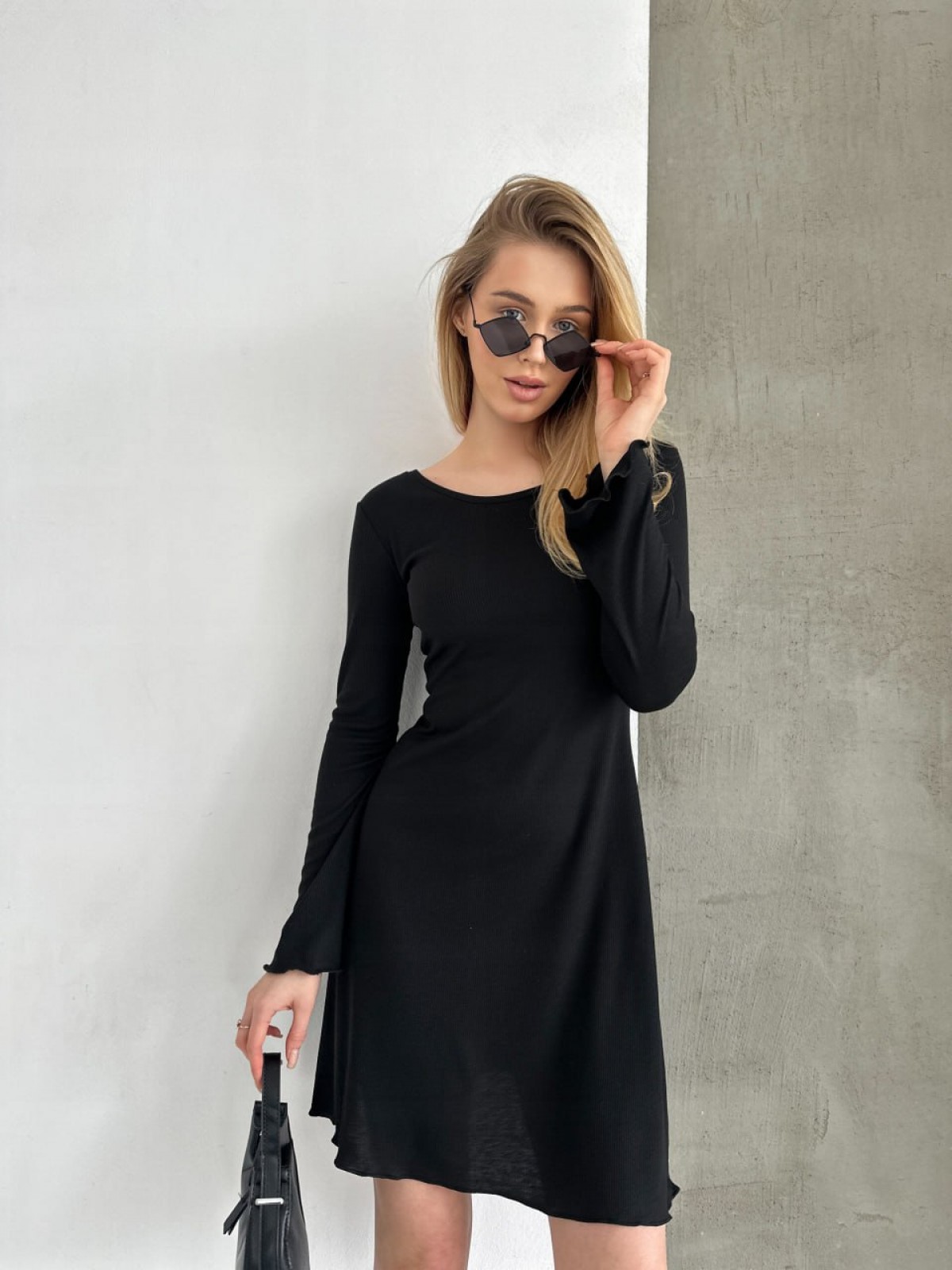 Жіноча сукня міні колір чорний р.46/48 453556