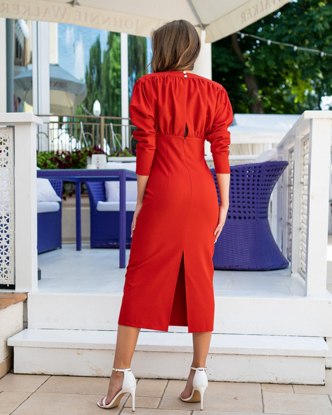 Жіноча сукня червоного кольору р.40 372890