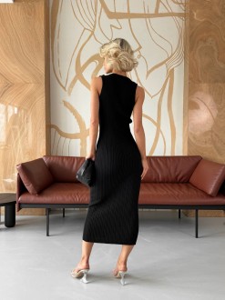 Жіноча сукня міді колір чорний р.42/46 459949