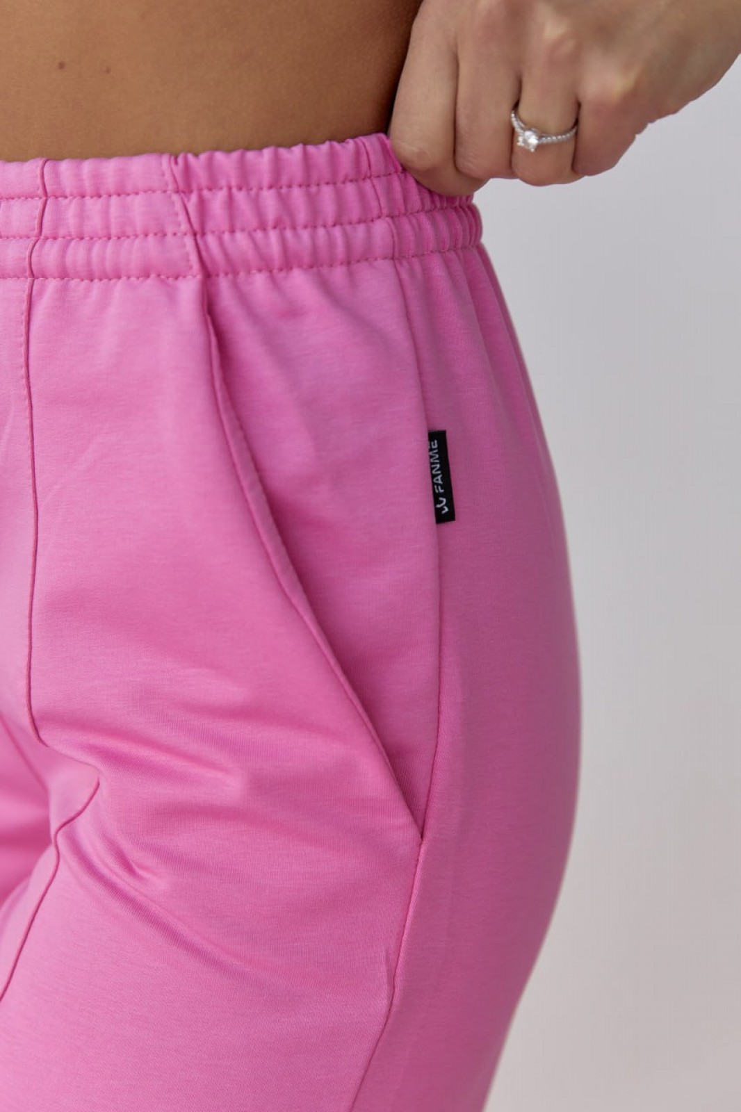 Жіночі штани палаццо колір рожевий р.M 437981