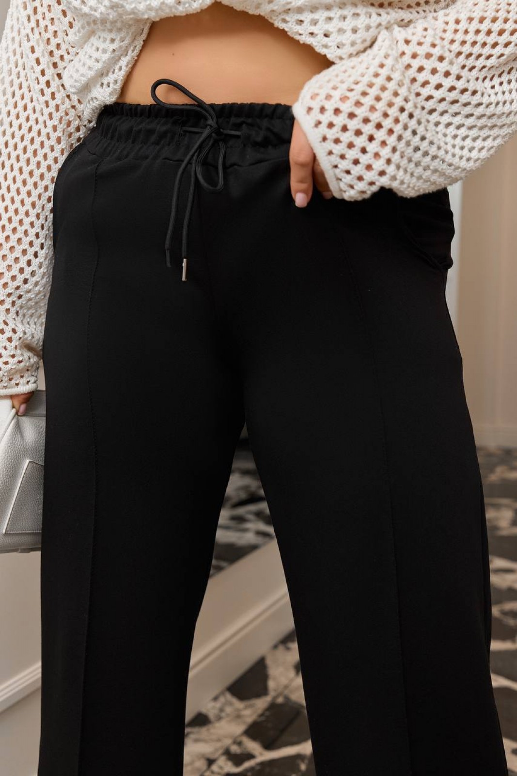 Жіночі брюки карго колір чорний р.50/52 450551