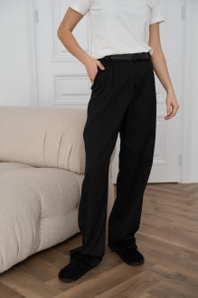 Жіночі штани палаццо колір чорний р.XS 451399