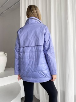 Жіноча тепла куртка колір фіолетовий р.L 450434