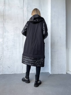 Жіночий весняне пальто колір чорний р.L 451072