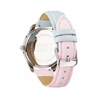 Годинник ZIZ Рожевий кварц і Безтурботність, ремінець блакитно-рожевий, срібло і додатковий ремінець 142720