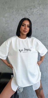 Жіноча футболка Los angeles колір білий р.S 455811