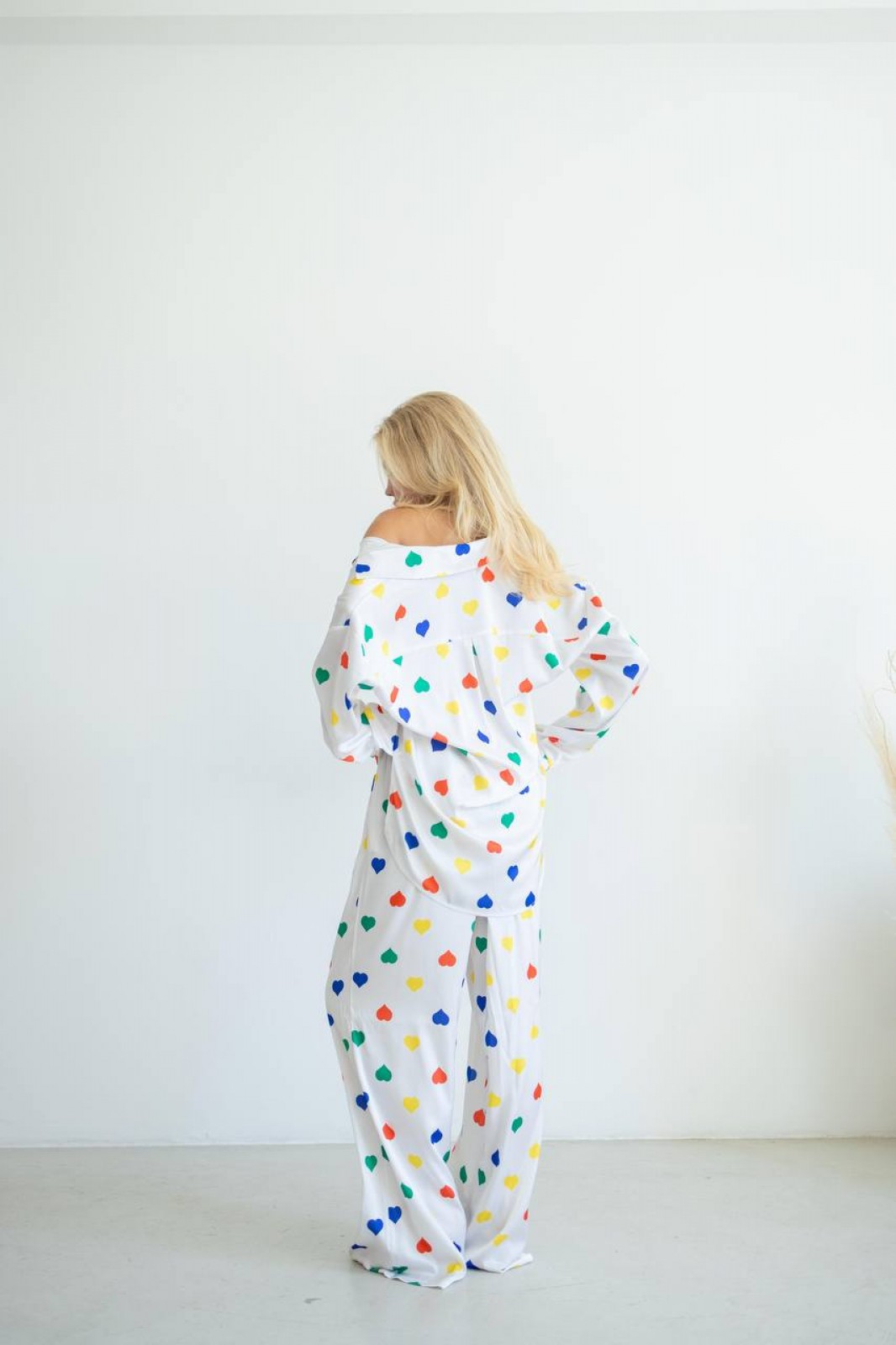 Жіноча піжама «Серденько» колір білий р.S/M 442585