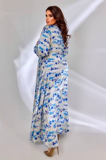 Жіноча сукня вільного крою колір блакитний р.58/60 452821