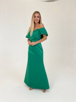 Жіноча вечірня сукня корсет зеленого кольору р.L 384860