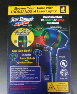 Лазерний проектор Star Shower Motion Laser Light Blue 133178