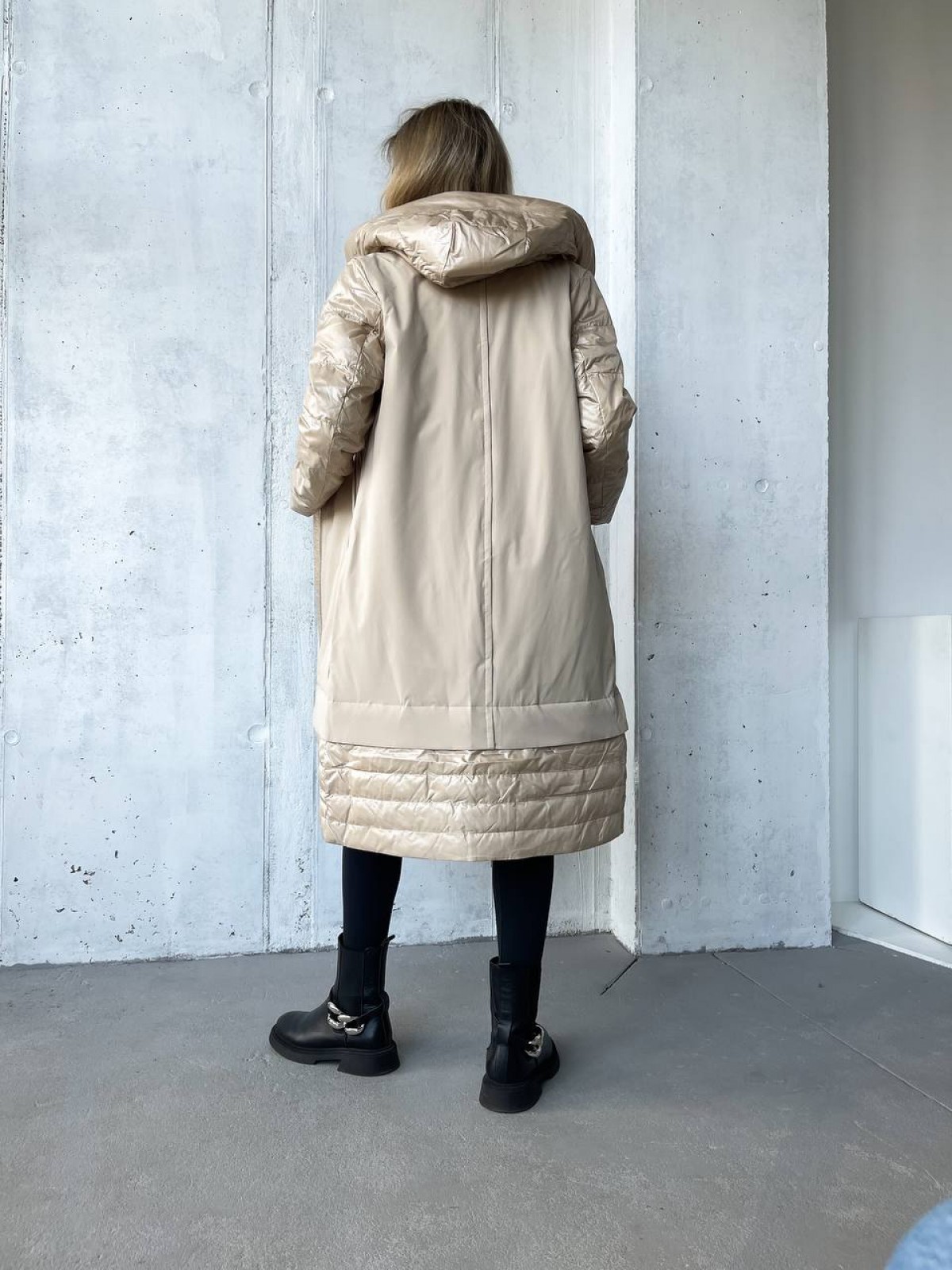 Жіночий весняне пальто колір бежевий р.XL 451077