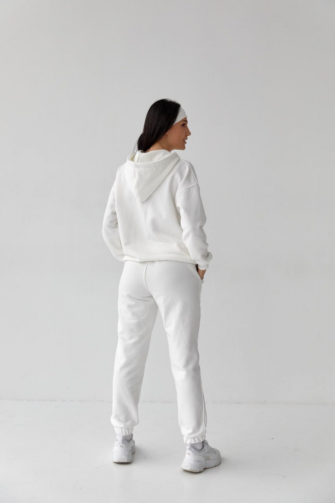 Жіночий спортивний костюм колір білий р.XXL 408322