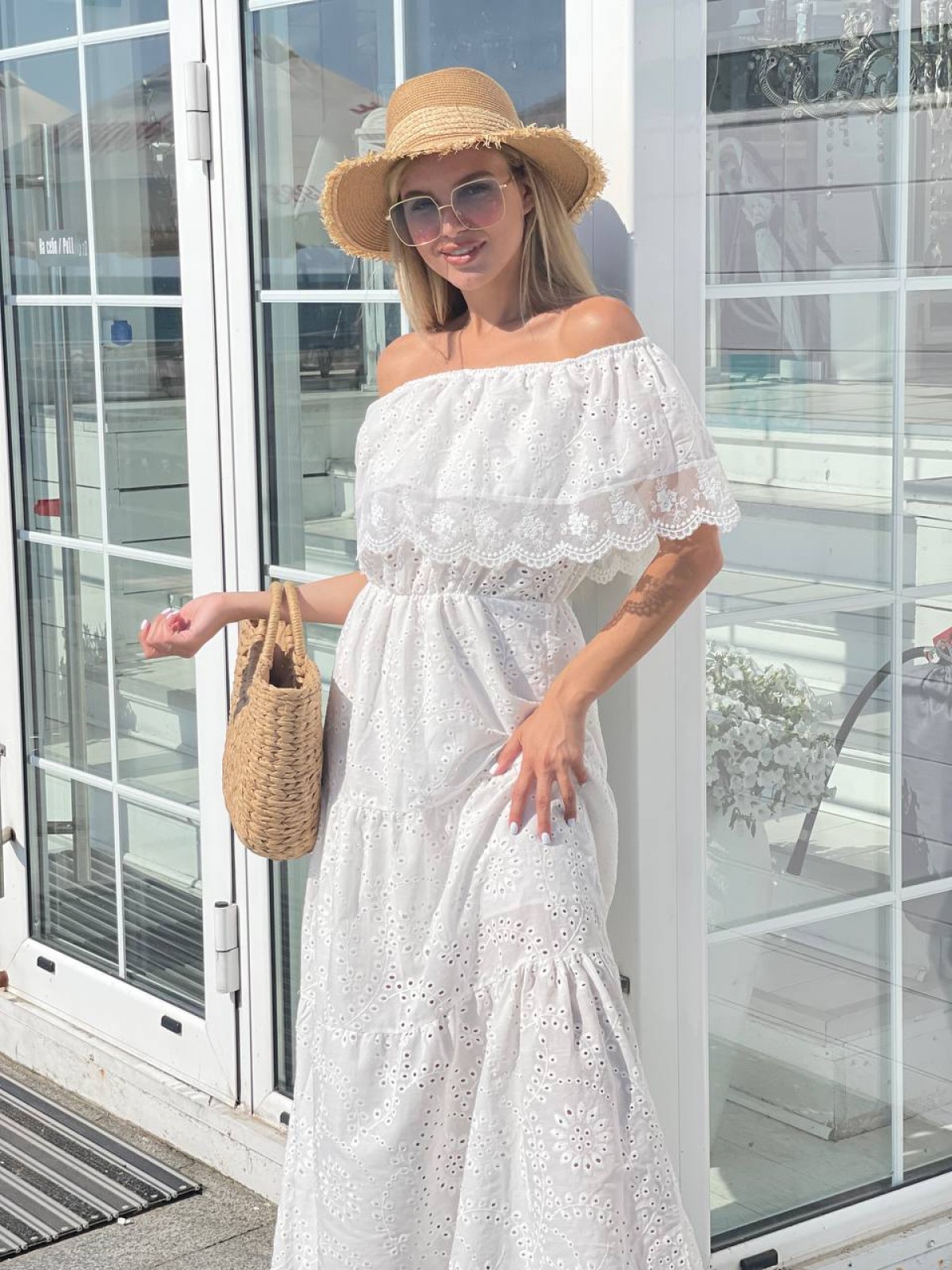 Жіноче плаття Izabela довге біле розмір SKL92-291434