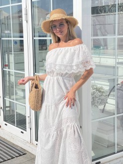 Жіноче плаття Izabela довге біле розмір SKL149-291434