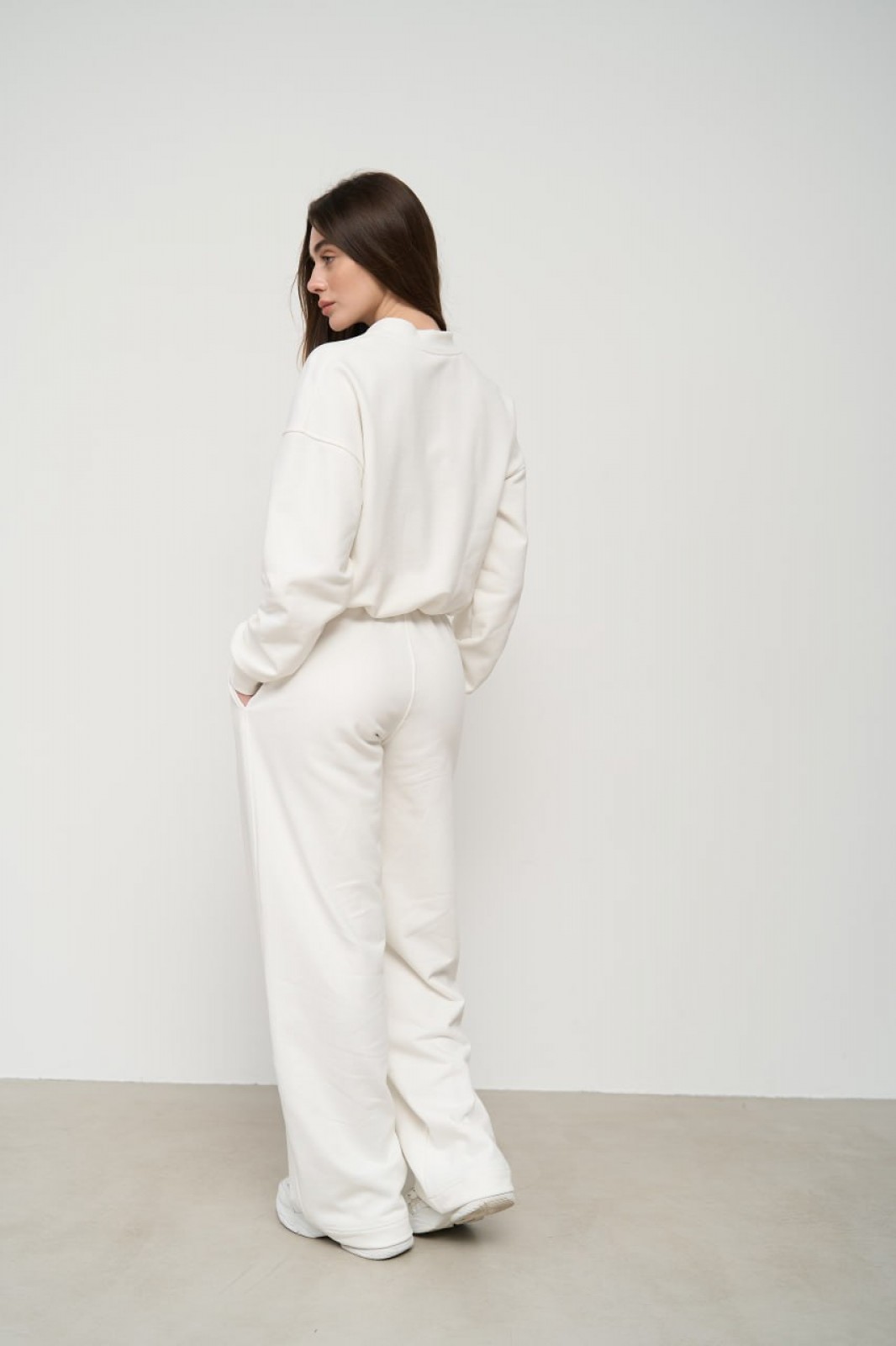 Жіночий костюм двійка колір білий р.M 452726