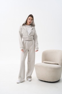 Жіночий костюм двійка колір бетон р.S 454279