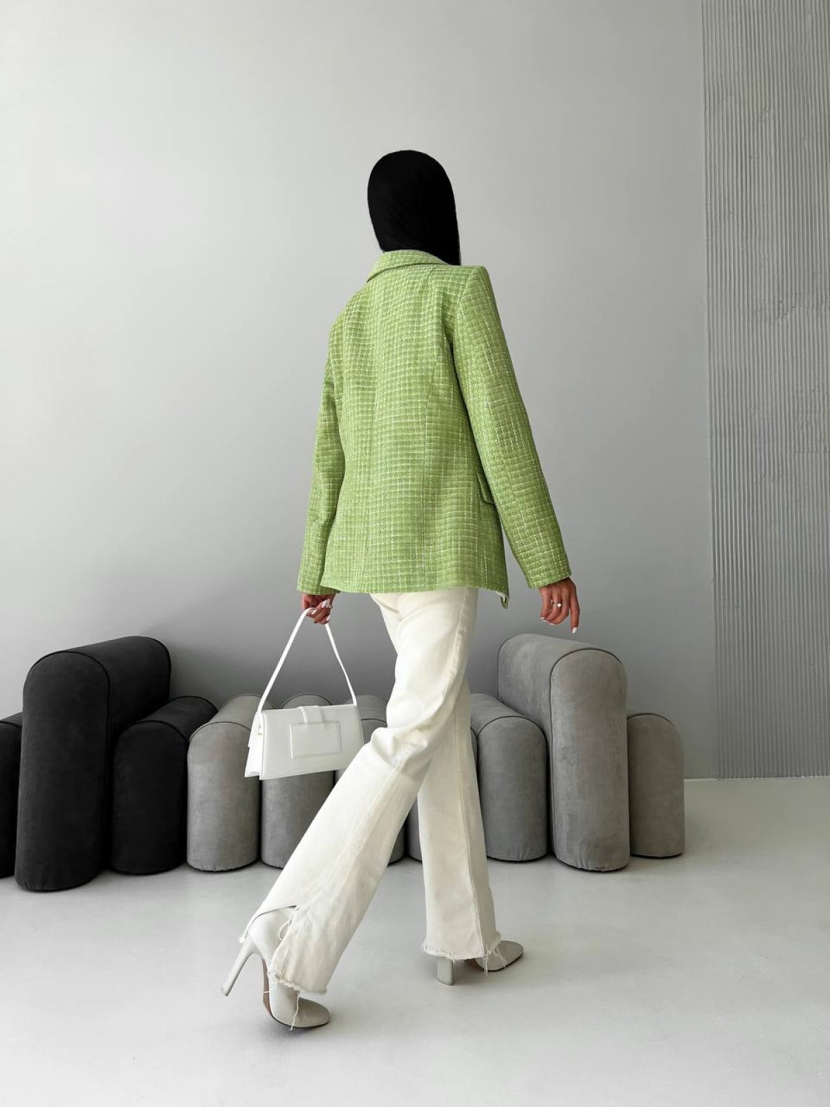 Жіночий піджак колір зелений р.42 442503