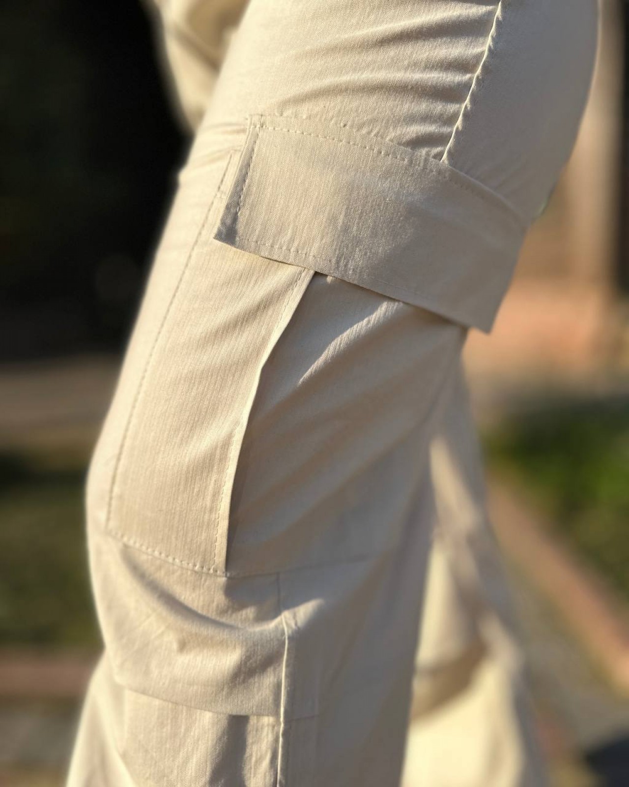 Жіночі брюки карго колір беж р.42/44 440155