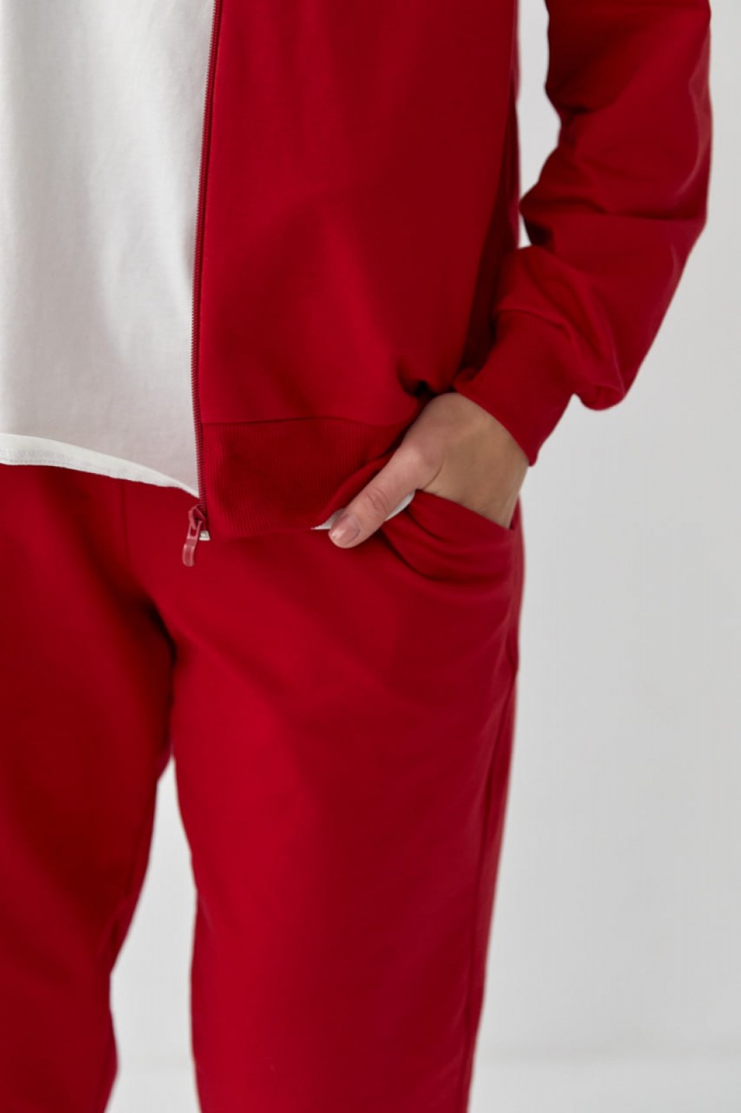 Жіночий спортивний костюм колір червоний  р.XXL 408347