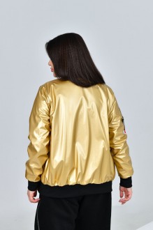 Жіноча куртка колір золотий р.48/50 453427