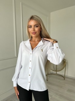 Жіноча блузка софт колір білий р.46/48 454228