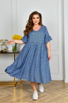 Жіноча сукня вільного крою колір блакитний р.60 455507