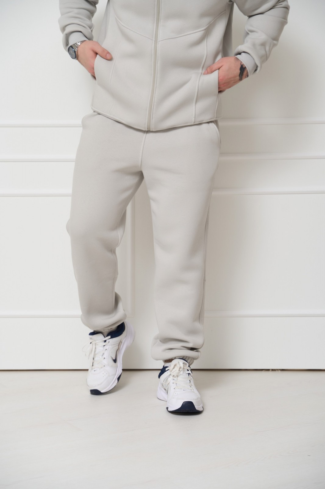 Чоловічий теплий спортивний костюм колір бетон р.2XL 448670