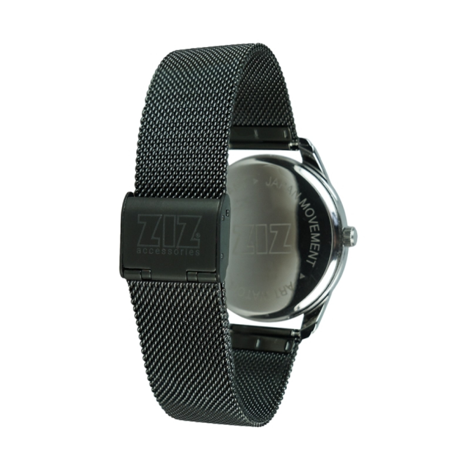 Годинник ZIZ Білим по чорному, ремінець з нержавіючої сталі чорний і додатковий ремінець 142796