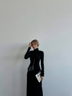 Жіноча сукня максі колір чорний р.42/44 446421