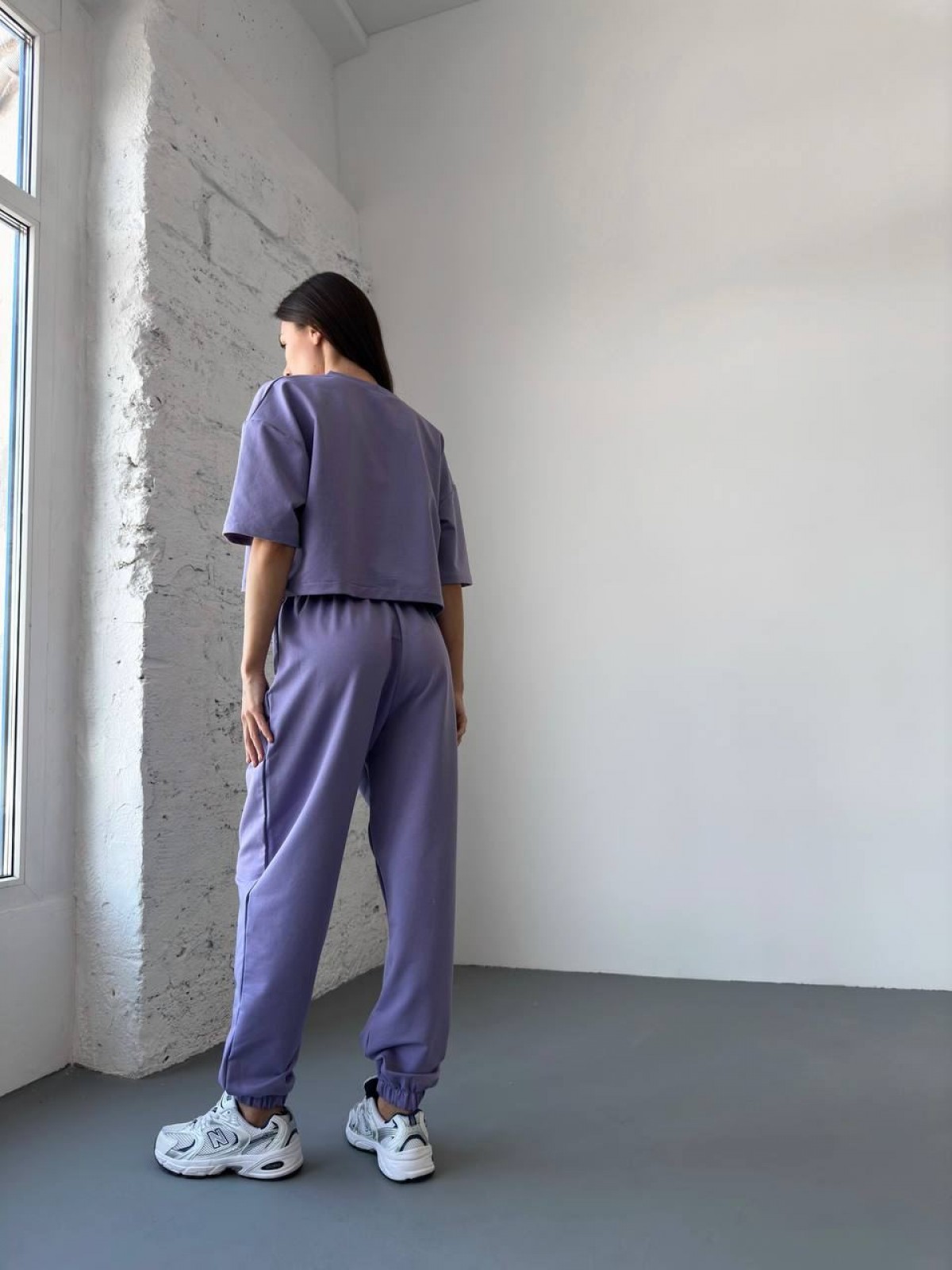 Жіночий костюм-двійка колір фіолетовий 438289