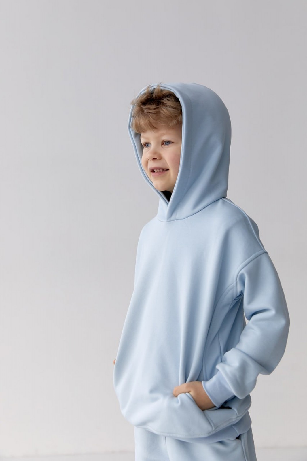 Дитячий спортивний костюм для хлопчика світло-блакитний р.164 439903