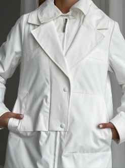Жіноча тепла куртка колір білий р.XXL 450316