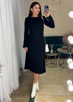 Жіноча сукня із ангори колір чорний р.46/48 447937