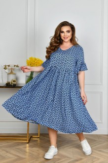 Жіноча сукня вільного крою колір блакитний р.58 455506
